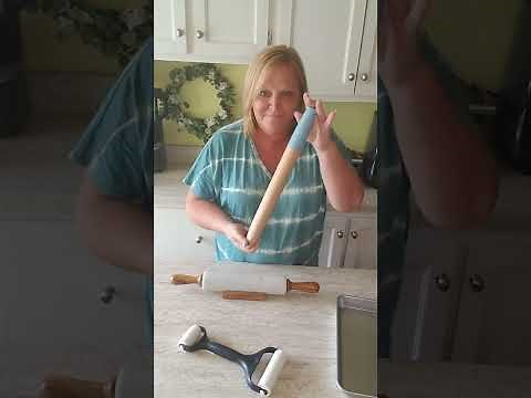 Pampered chef rolling pin - Tapered rolling pin, Marble rolling pin and the Baker roller 👩‍🍳