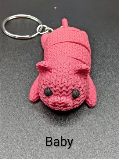3D Printed Pig Keychain – Articulated Fidget Toy - Etsy UK