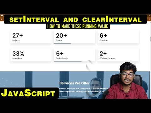 setinterval and clearinterval | how to make running in project| Html CSS and JavaScript | Deepak sir