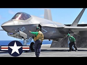 US Navy. Powerful F-35C Lightning II fighters on the aircraft carrier USS George Washington CVN-73.