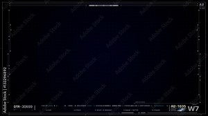 UI Frame Interface. HUD concept design of frame with brackets, equalizers, data, futuristic elements 4K | 3840 x 2160 | 0:30 sec
