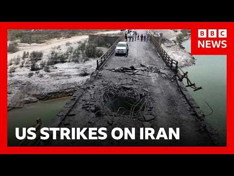 US strikes hit Iran for seventh consecutive night | BBC News