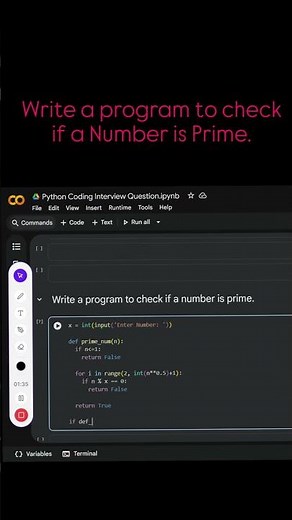 Day - 7 Write a program to check if a number is prime.