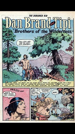 Frank Frazetta art, "Dan Brand and Tipi", Durango Kid #4 (1950) M.E. Enterprises | Old Comics Art