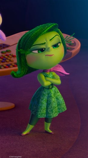 Queen of comebacks and protector against broccoli, Disgust is back 💚 #InsideOut2 is in cinemas now! | Disney
