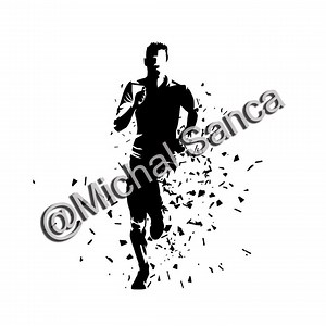 Running Man Silhouette Clipart, Track and Field Vector (digital Download) - Etsy