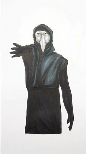 Drawing SCP-049 The Plague Doctor 😨 #scp #scp049 #theplaguedoctor #horror #creepy #drawing