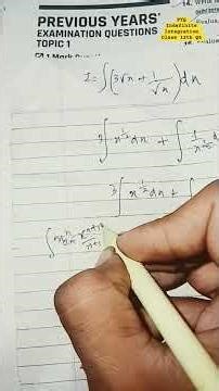 Q6 PYQ Indefinite Integration Class 12th Maths #viral #trend#shortvideos#Class12thmaths#integration