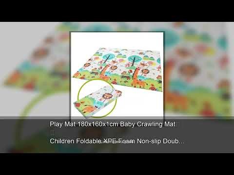 Play Mat 180x160x1cm Baby Crawling Mat Children Foldable XPE Foam Non-slip Double-sided for Ind