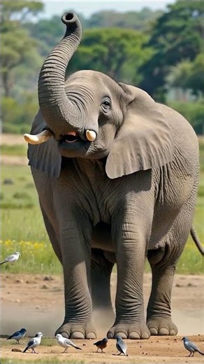 Funny Elephant Attempts to Whistle with Trunk! 🐘🎶😂