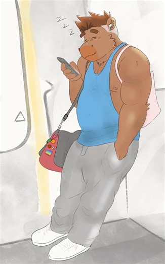 Capy on train capy on train #furry #furryfandom #digitalart #furrytiktok #bara