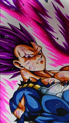 Drawing VEGETA Ultra Ego & GOKU MUI + NEW Saiyan #shorts
