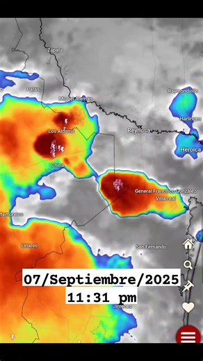 📡 Imagen de Radar 🇲🇽 #Reynosa #Tamaulipas #Mexico 🕜 11:31 pm 📅 07/Septiembre/2025 | Reynosa TMX