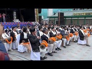 Fabulous percussive music from South Asia: Madal mass drum recital at Sikkim Carnival in India