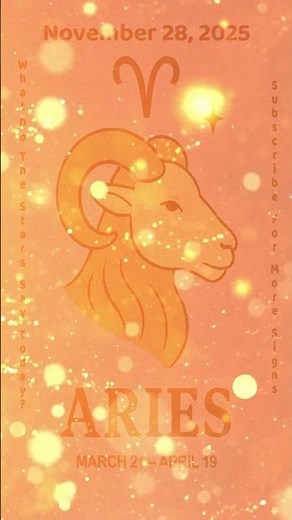 ♈ Aries Horoscope Today – November 28, 2025