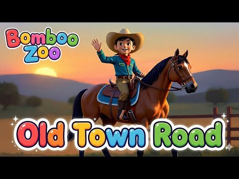 Old Town Road | Fun Cowboy Song for Kids & Toddlers | Horse Riding Song | Bomboo Zoo