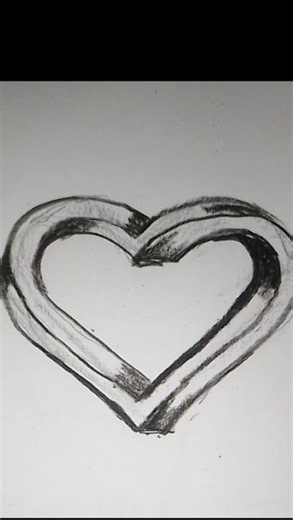 How to Draw a 3D Heart Step by Step | Easy 3D Drawing Hacks #shorts