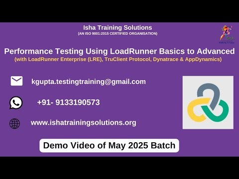 Performance Testing using LoadRunner Demo video on 13th May 2025.