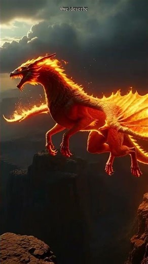 Blazing Sphinx Leaps Across Cliffs | Epic Desert Mythical Creature Stunt #shortsvideo #spirit