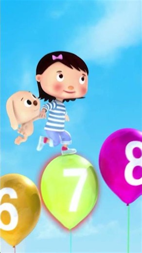 1-10 Balloon 🎈🔢 #LBB #Short #Numbersong