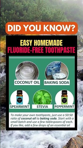 🦷 DIY Fluoride-Free Toothpaste You Can Make at Home!