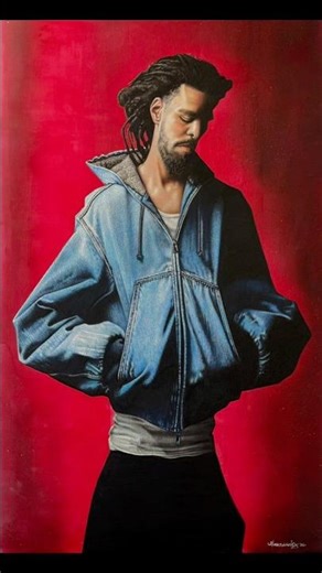 Drawing J Cole with Coloredpencil (timelapse) #artprocess #art #drawing