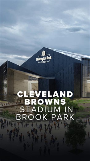 The future home of the Cleveland Browns is set to redefine the NFL stadium experience 🏟️ The new $2.4B Huntington Bank Field, opening in 2029, will feature the largest concourse in the NFL, fewer nosebleed seats, and one of the closest upper decks to the field. Built partially below ground, the design is expected to reduce energy usage while bringing fans closer to the action than ever before. The biggest innovation? A 6,500-seat Dog Pound supporter section with a steep slope and a massive angl