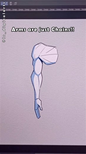 Arms are just Chains!! #digitalart #shorts #drawing #art #anatomy #digitaldrawing