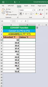 8.7K views · 82 reactions | Convert fahrenheit to celsius using CONVERT function in excel | Time to Office | Facebook