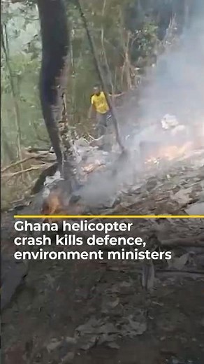 Ghana helicopter crash kills defence, environment ministers | AJ #shorts