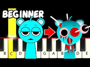 ALL NORMAL vs HORROR Incredibox Sprunki - Slow and Easy Piano Tutorial - Beginner - Videos For Kids