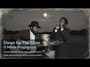 G minor - Down By The River (Blues Guitar Backing TracK) - 77 bpm