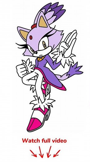 DRAW Blaze the Cat from Sonic the Hedgehog LIKE A PRO! #drawing #drawing4kids #horrordrawing #art