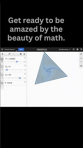 Desmos Art | Amazing Math Curve | Pursuit Curve
