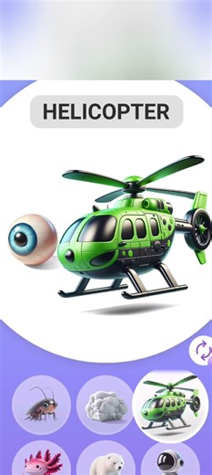 Creating Rotogaze Creature from Giant Eyeball and helicopter in Animash Game #animash #game