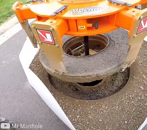 So elegant to dig up the Perforated Lid 😂 Credit Mr Manhole - www.youtube.com/user/MisterManhole | WOW