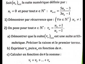 Numerical Sequences Al Moufid 1SM Exercise 45