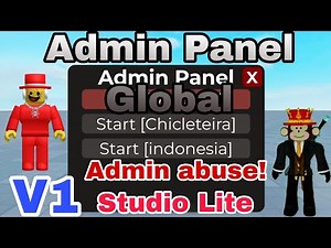 Admin abuse Panel V1 3 Events | Studio lite & Roblox studio #roblox #studiolite