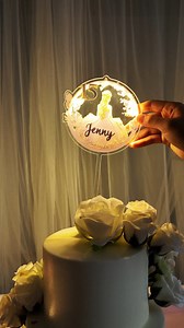 Meet our LED Cake Topper featuring an elegant princess silhouette ...