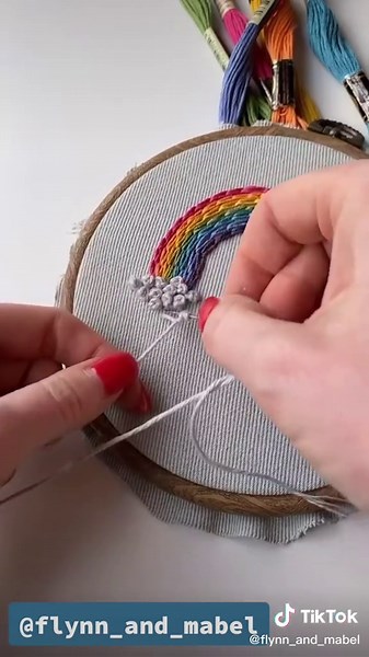 Rainbow Hand Embroidery Tutorial