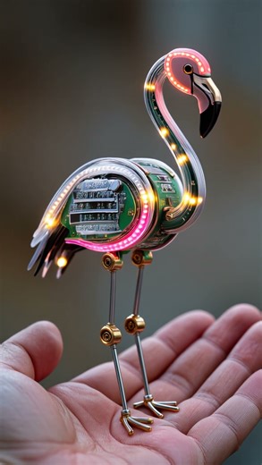 Wildforge AI Mech #4: Flamingo Transformation #aiart #animals #ai #aivideo #viralshort