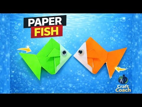 Origami Paper Fish 🐠 | Easy Fish Paper Craft for Kids