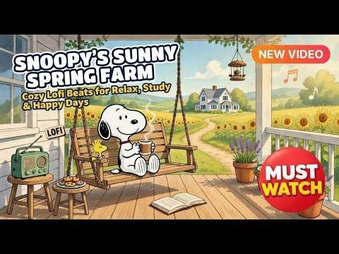 Snoopy Spring Farm Lo-Fi 🌸 | 10+ Minutes of Fresh Morning Ambience & Chill Beats