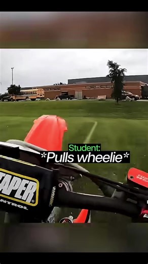 Bro Rode His Dirt Bike Through The School #fyp #crazy #funny #dirtbike #school