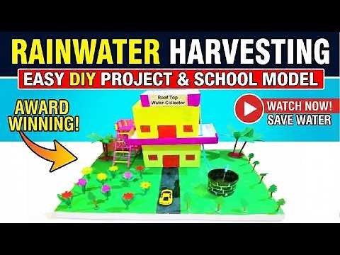 Rainwater harvesting working model (3d) | new innovative design | inspire award project | howtofunda