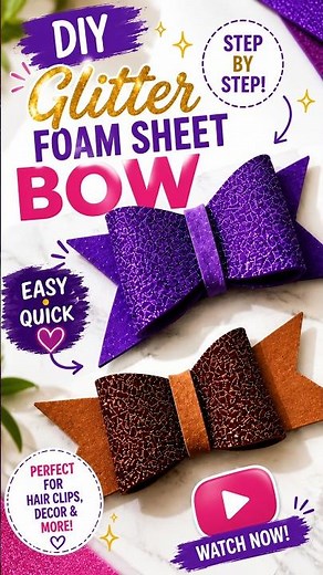 Glitter Foam Sheet Bow