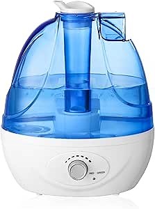 Cool Mist Humidifier (2.5L Water Tank) Quiet Ultrasonic Humidifiers for Bedroom & Large room - Adjustable -360 Rotation Nozzle, Auto-Shut Off, Humidifiers for Babies Nursery & Whole House