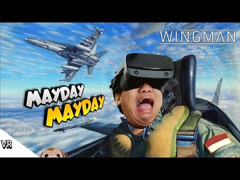 MAYDAY MAYDAY RIGHT WING BROKEN BY A TREE MAYDAY!!! Project Wingman VR [INDO SUB] ~Become a JetFi...