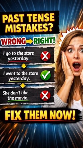 Stop Saying This ❌ Past Tense Viral Short 🔥#Englishgrammar#english #shorts #shortvideo