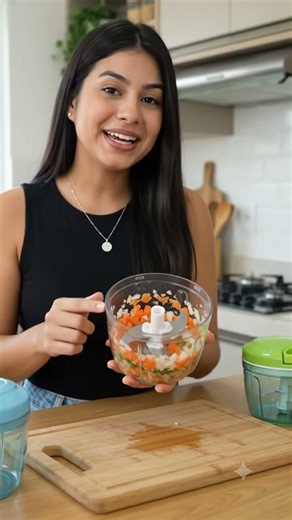 Processador Manual de Alimentos, 500 ml, com 3 Lâminas inox, cores sortidas #aliexpress